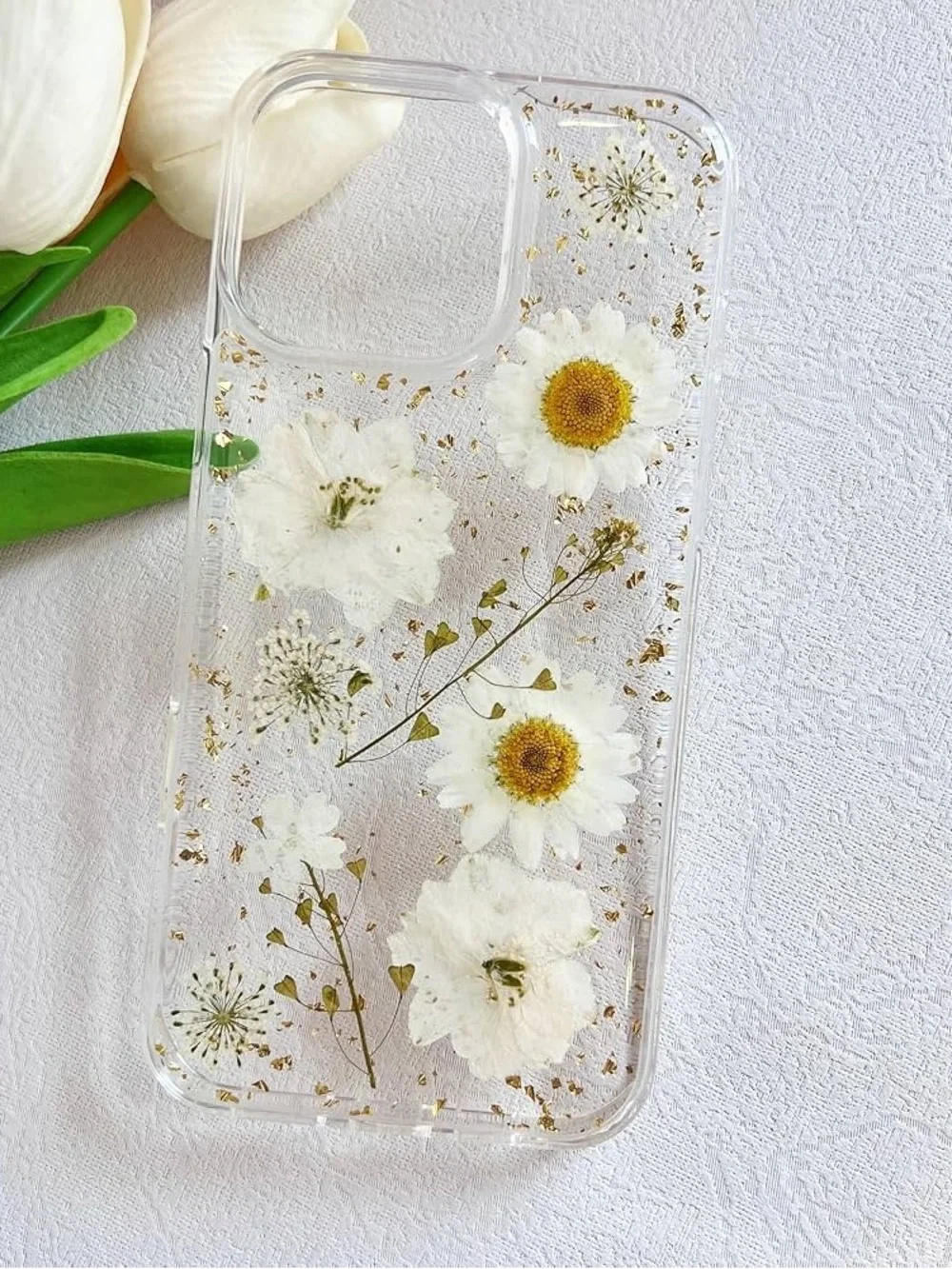 Floral Clear Phone Case iPhone 16 (bonus case)